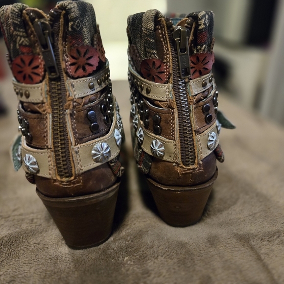 Cotral Bohemian Brown Ankle Boots - Picture 10 of 16